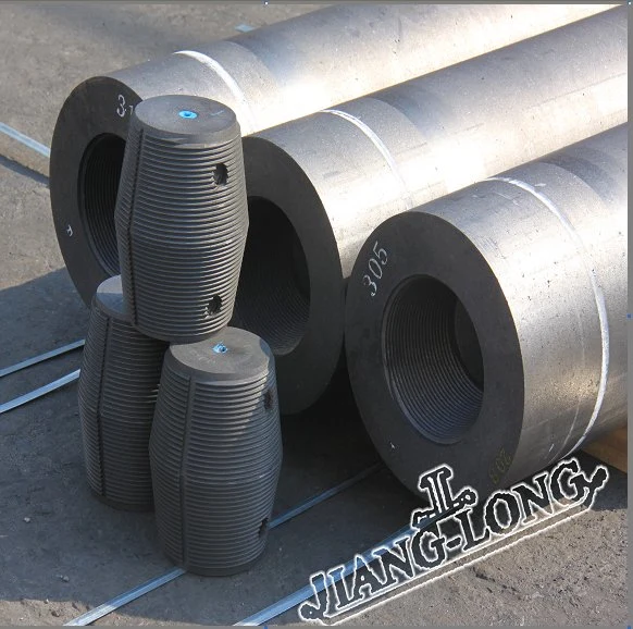 Dia 400 450mm HP Graphite Electrodes with Nipples for Eaf Steel Making