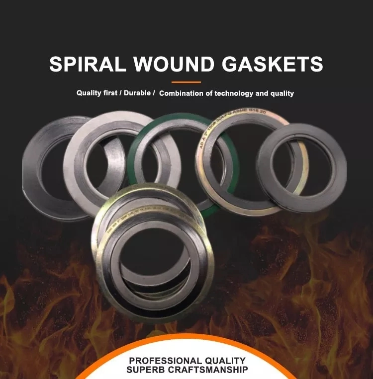 Metallic Gasket Maker Round Type Graphite PTFE Filler Material Flange Pipe Spiral Wound Gasket Auto Parts