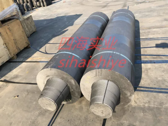 UHP 500mm Carbon Graphite Electrode with 4tpi Nipples for Eaf